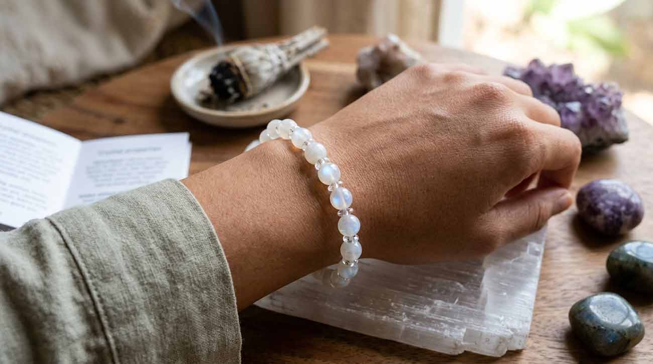 bracelet pierre de lune lithotherapie
