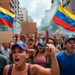 manifestations massives au venezuela le 1er mai, déclenchées par la hausse controversée du salaire minimum, reflet des tensions sociales et économiques dans le pays.