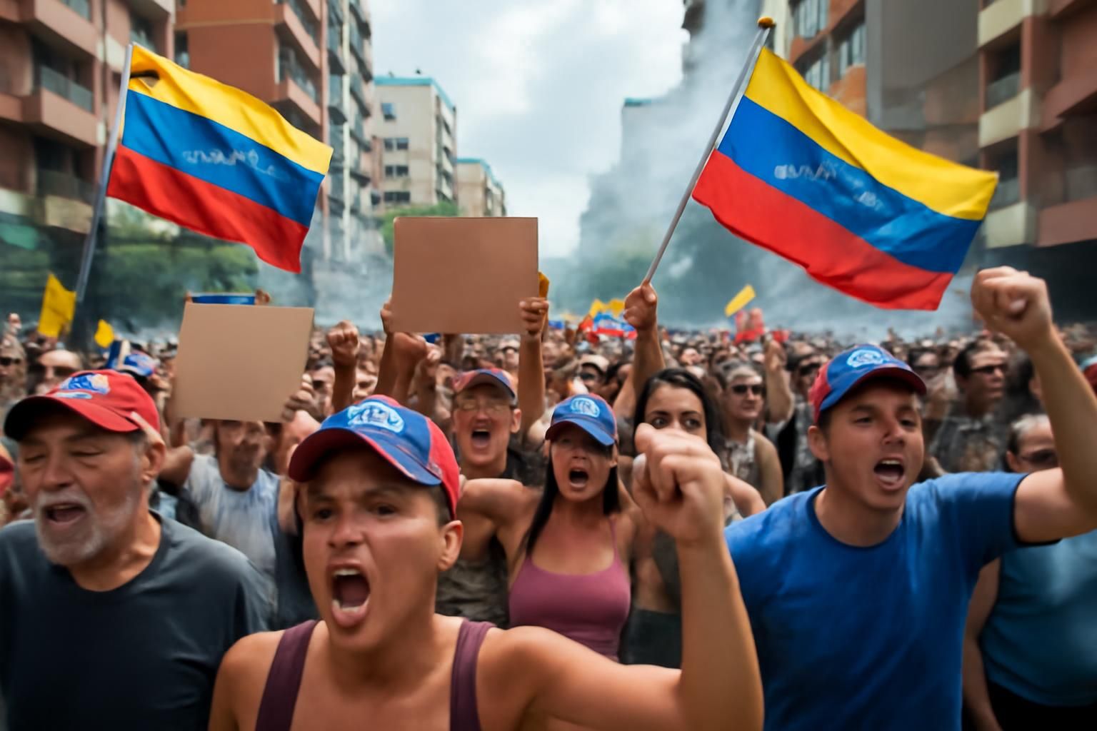 manifestations massives au venezuela le 1er mai, déclenchées par la hausse controversée du salaire minimum, reflet des tensions sociales et économiques dans le pays.