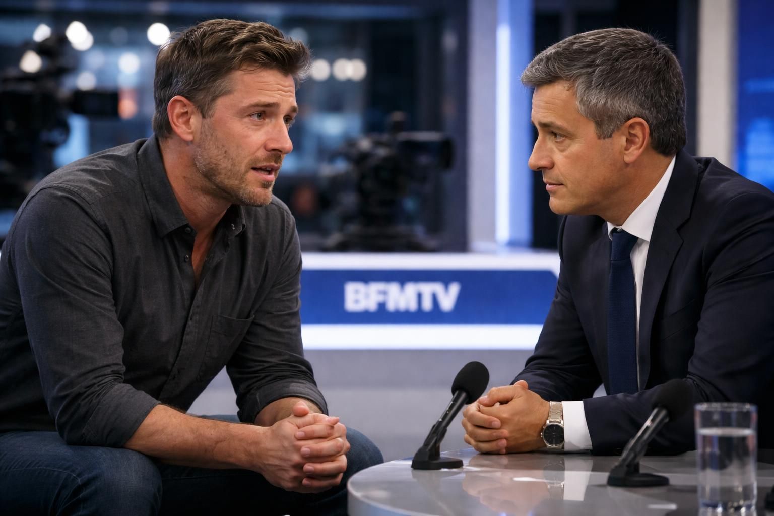 découvrez l'émotion intense d'un père de famille lors de son face-à-face avec gérald darmanin sur bfmtv dans l'affaire lyhanna, un moment poignant et bouleversant.