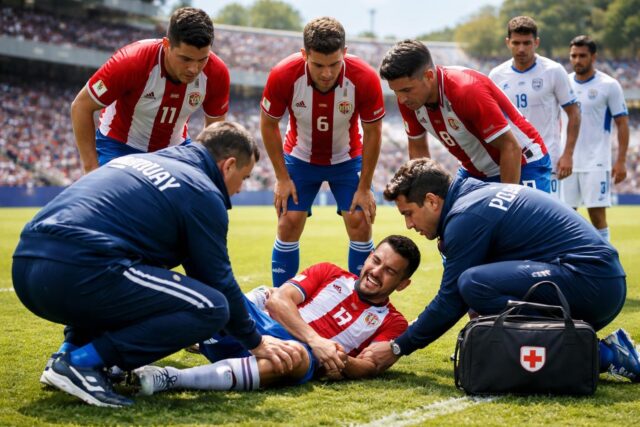 Alerte-au-Paraguay-Julio-Enciso-se-blesse-lors-du-match-amical-contre-le-Nicaragua-640x427 Guillermo Ochoa rejoint Messi et CR7 avec six participations en Coupes du Monde et réaffirme son amour indéfectible pour le Mexique