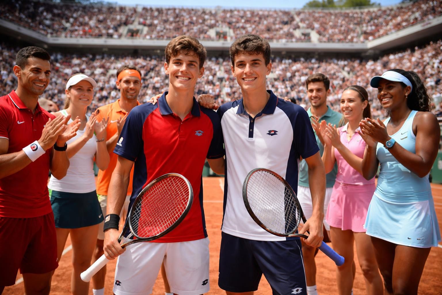 découvrez comment alexis et félix lebrun se démarquent aux côtés des plus grandes stars lors de roland-garros, dans un reportage exclusif du journal des femmes.