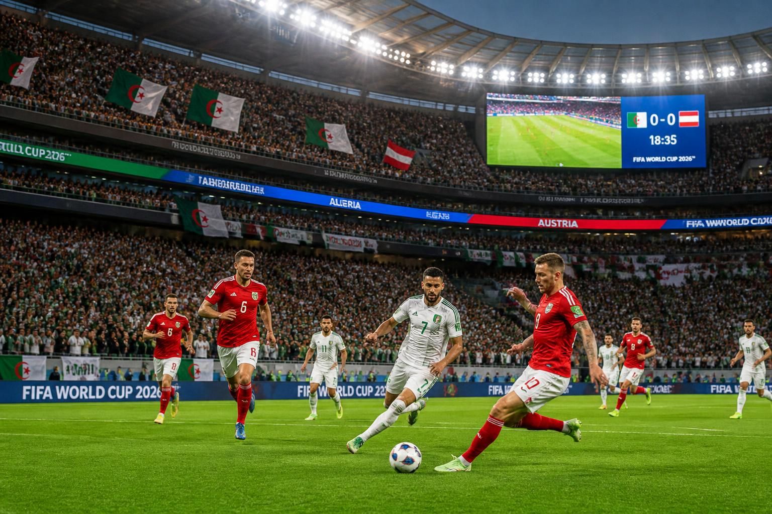 suivez en direct le match algérie vs autriche de la coupe du monde 2026 le 28 juin. ne manquez rien de cette confrontation passionnante entre deux grandes équipes.