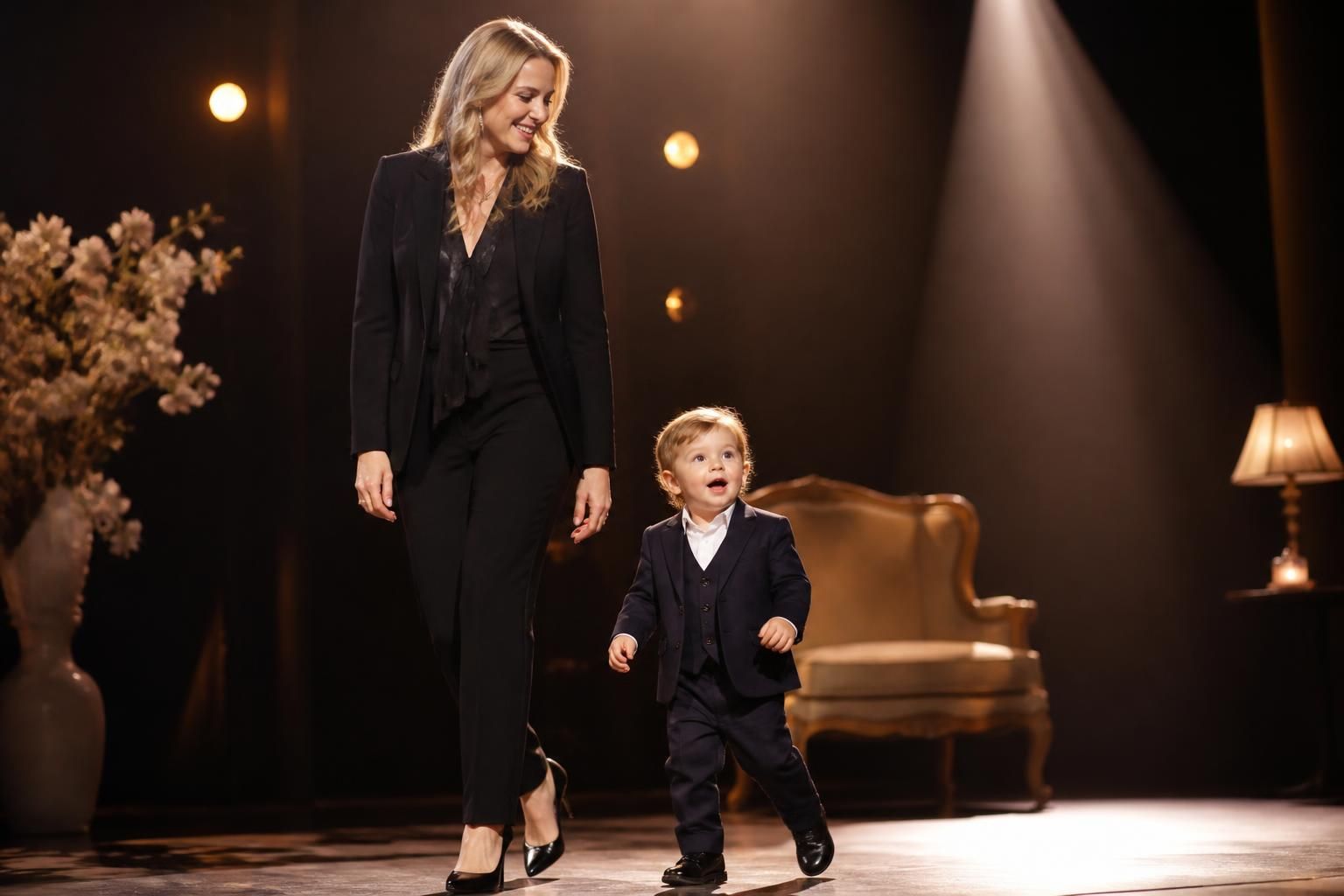 découvrez amanda sthers accompagnant son fils léon lors de ses premiers pas sur scène en france, un moment émouvant et mémorable.