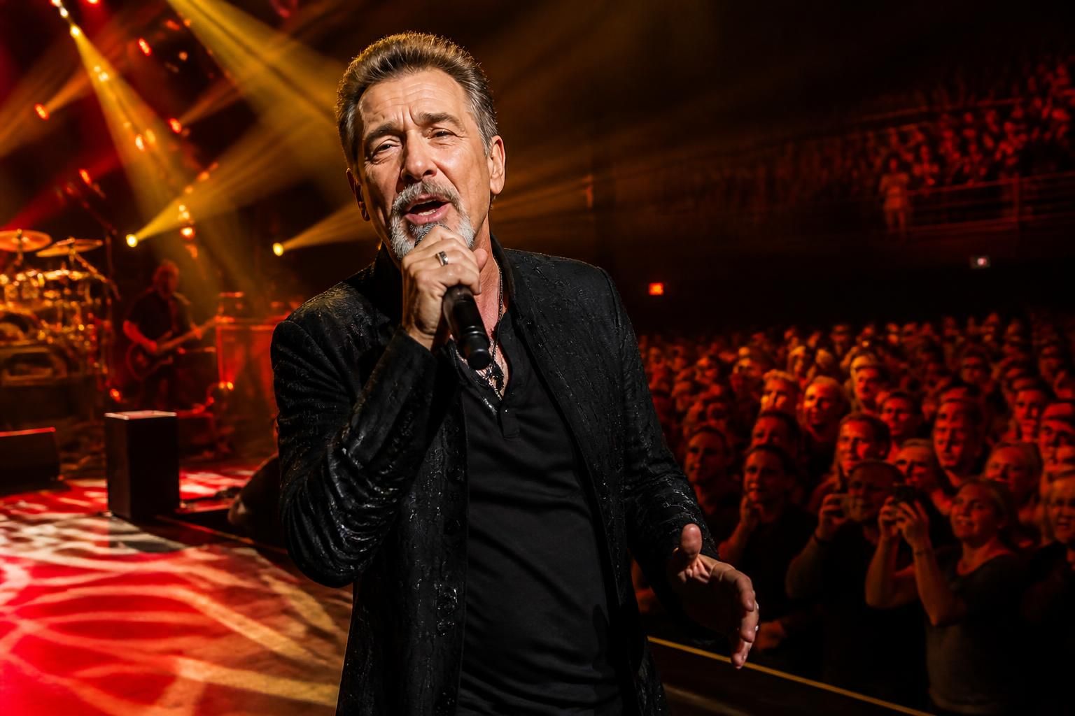 après quinze mois d’attente, florent pagny offre une performance enflammée à forest national, captivant son public avec énergie et émotion.
