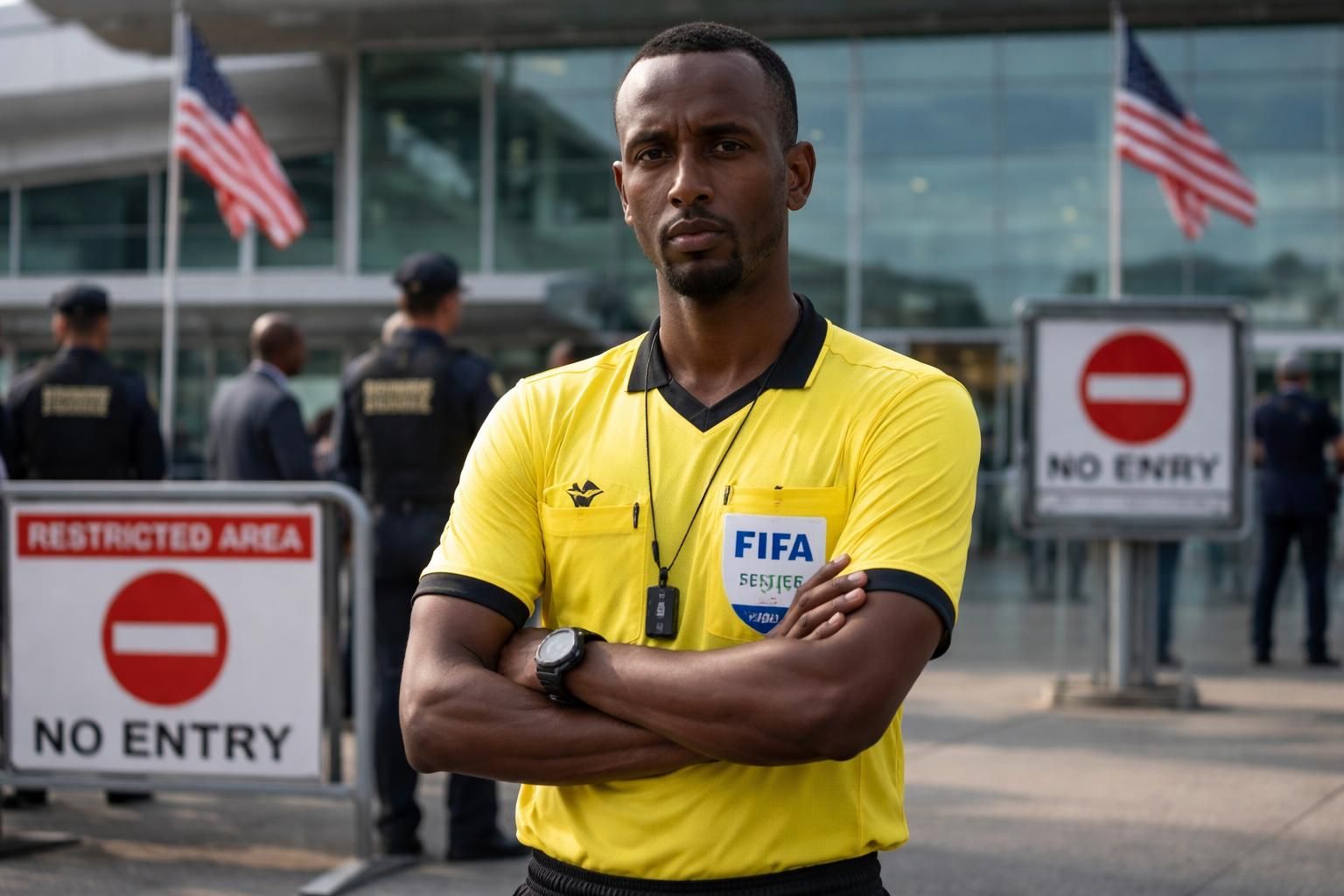 découvrez pourquoi un arbitre somalien a été interdit d'entrée aux états-unis avant la coupe du monde et les raisons du silence de la fifa dans cette affaire controversée.