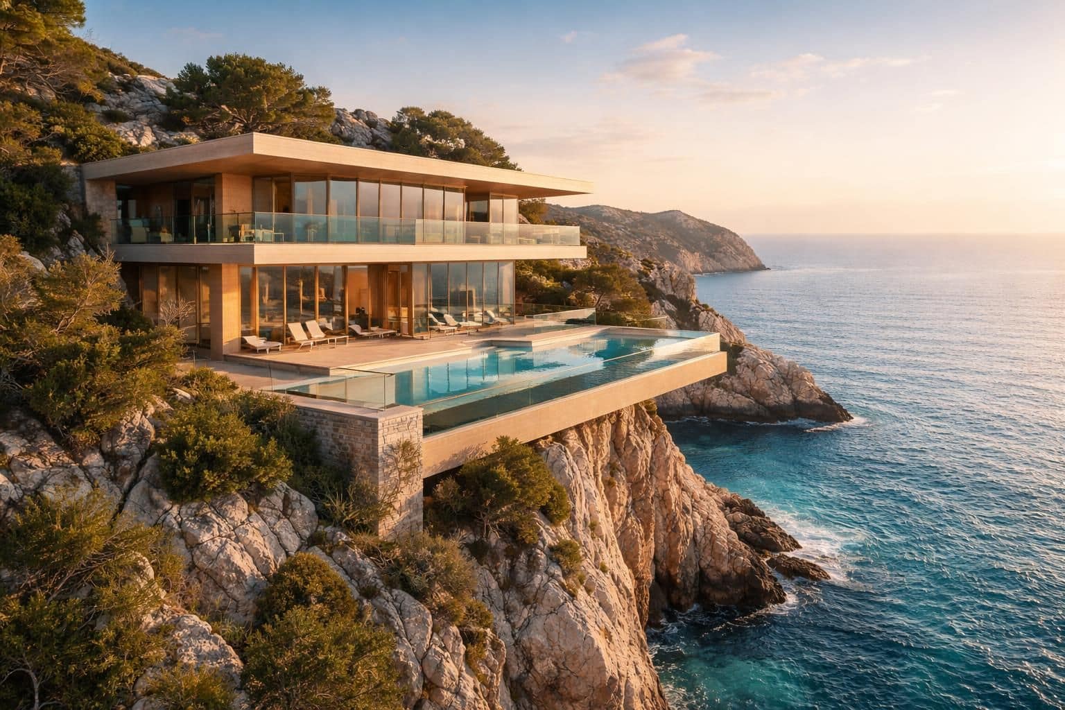 découvrez une maison belvédère d'architecture d'exception, offrant une vue panoramique imprenable sur la mer, alliant design moderne et confort unique.