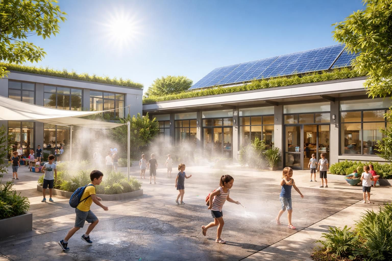 canicule : 130 millions d'euros alloués pour moderniser les écoles et mieux protéger les élèves face à la chaleur estivale.