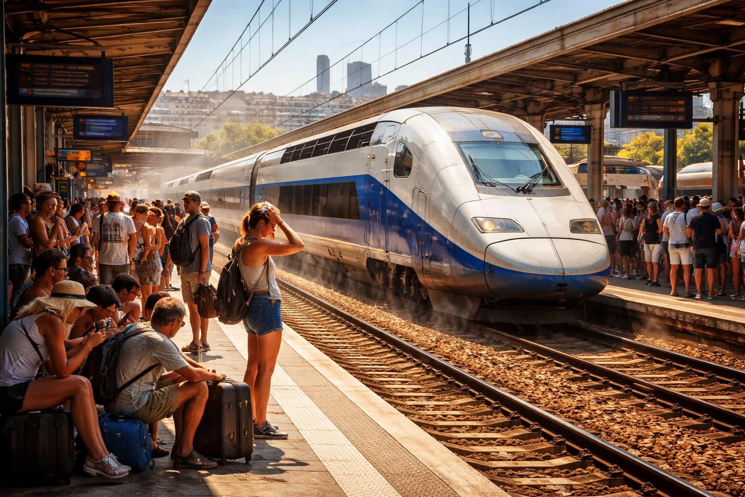 canicule : un tgv paris-nice subit un retard exceptionnel de 6 heures, impactant les voyageurs en pleine vague de chaleur.