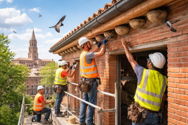 Chantier-a-Toulouse-linstallation-de-nids-artificiels-pour-proteger-les-hirondelles-640x427 En direct : Les astuces incontournables de Marion Ripaud, experte en jardinage, pour réussir votre potager dans Questions Jardin