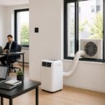 découvrez le climatiseur professionnel mobile à split, sans perçage ni installateur, une solution innovante pour un confort optimal et une installation simplifiée.