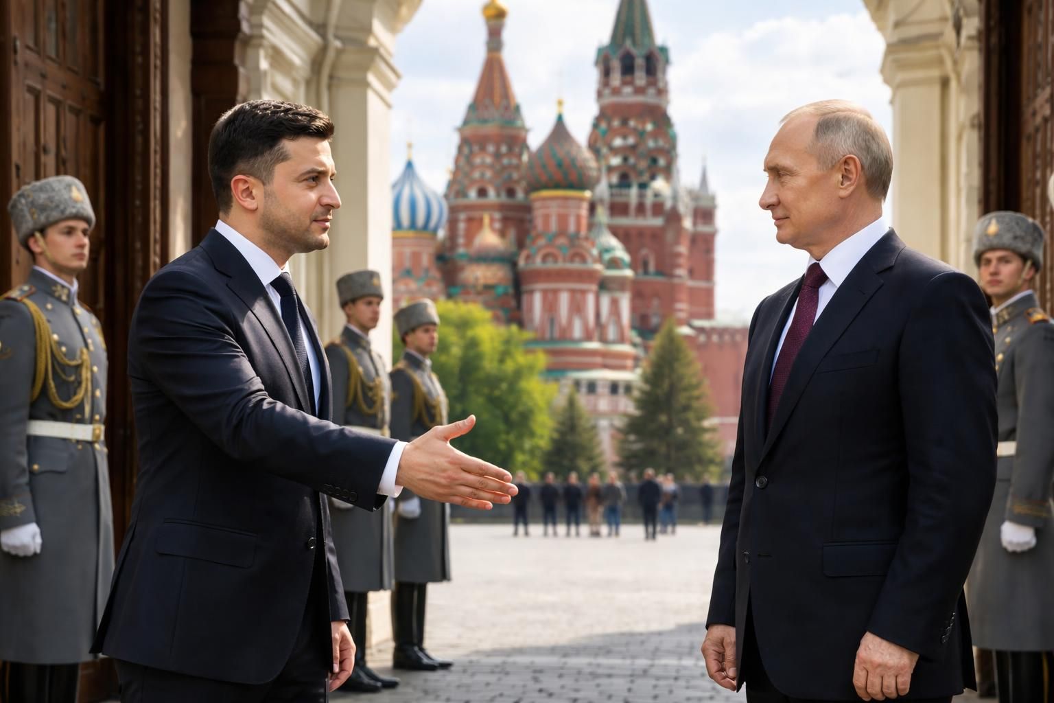 le président ukrainien zelensky propose une rencontre en face-à-face avec poutine pour apaiser le conflit en ukraine, tandis que le kremlin se dit prêt à l'accueillir à moscou à tout moment.