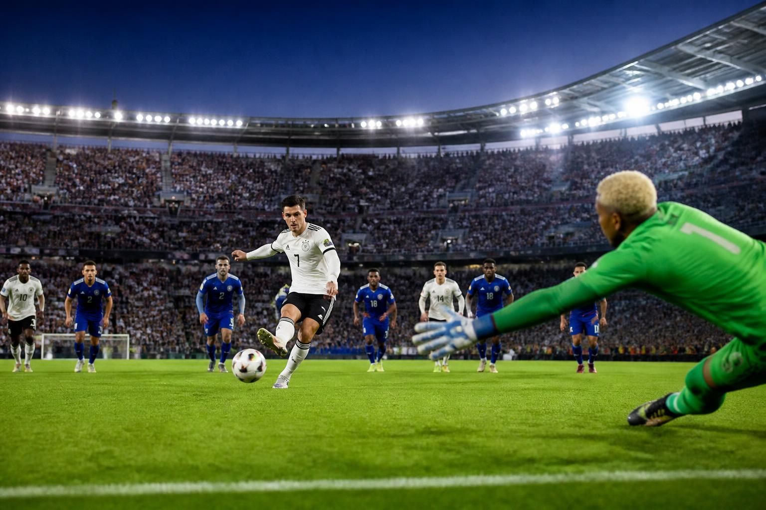 suivez en direct le match coupe du monde 2026 entre l'allemagne et curaçao, où havertz convertit un penalty décisif, portant le score à 3-1.