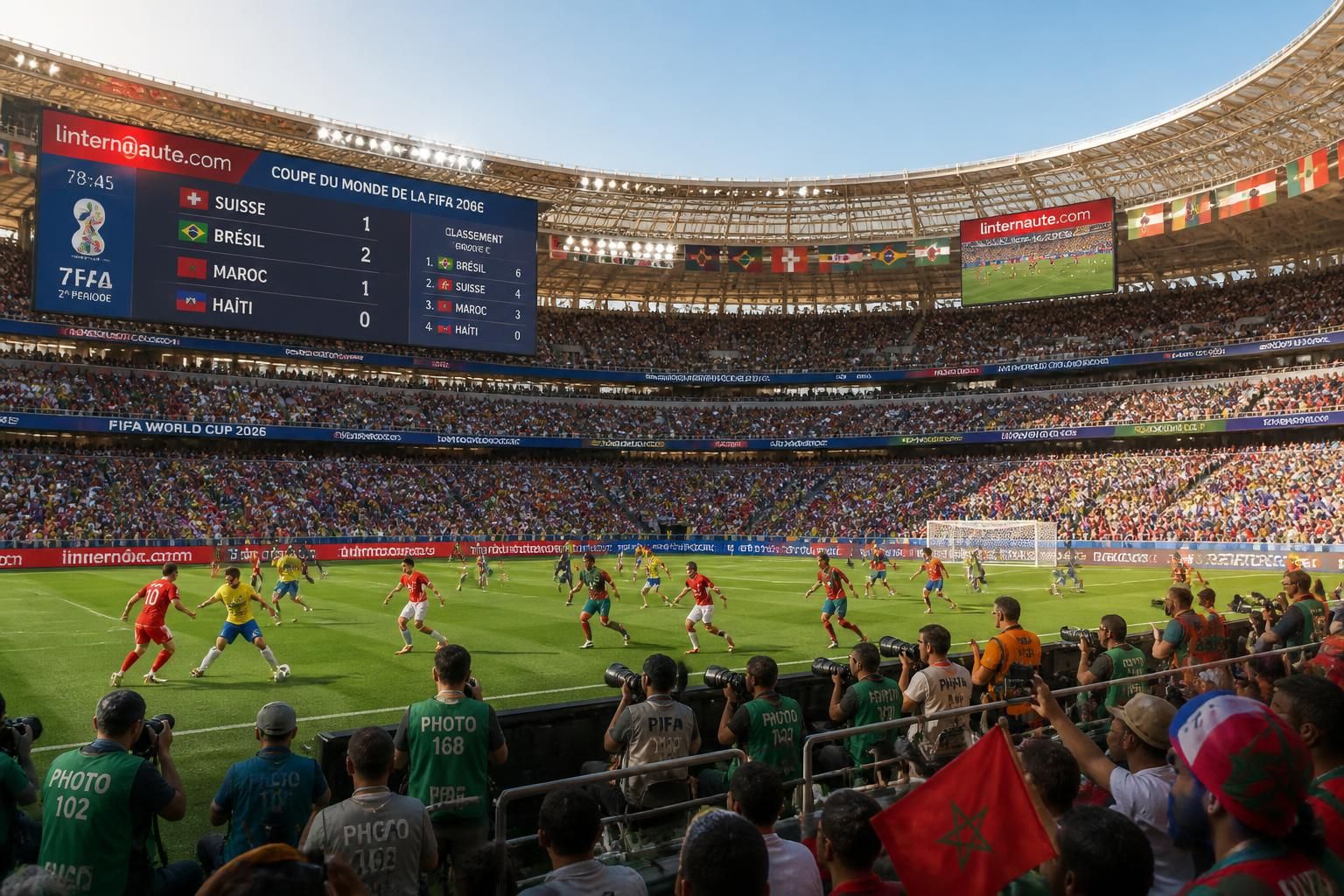 suivez la coupe du monde 2026 en direct sur linternaute.com avec les résultats, classements et actualités détaillées des équipes comme la suisse, le brésil, le maroc, haïti et bien plus encore.