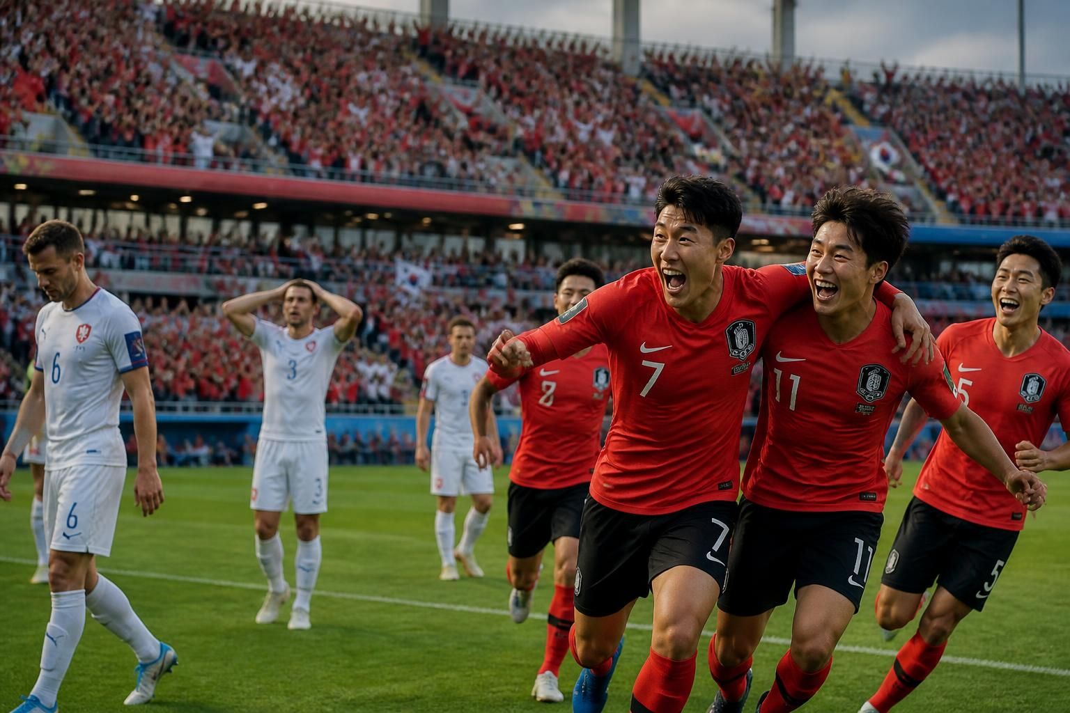 revivez la victoire spectaculaire de la corée du sud contre la république tchèque lors de la coupe du monde avec un score final de 2-1.
