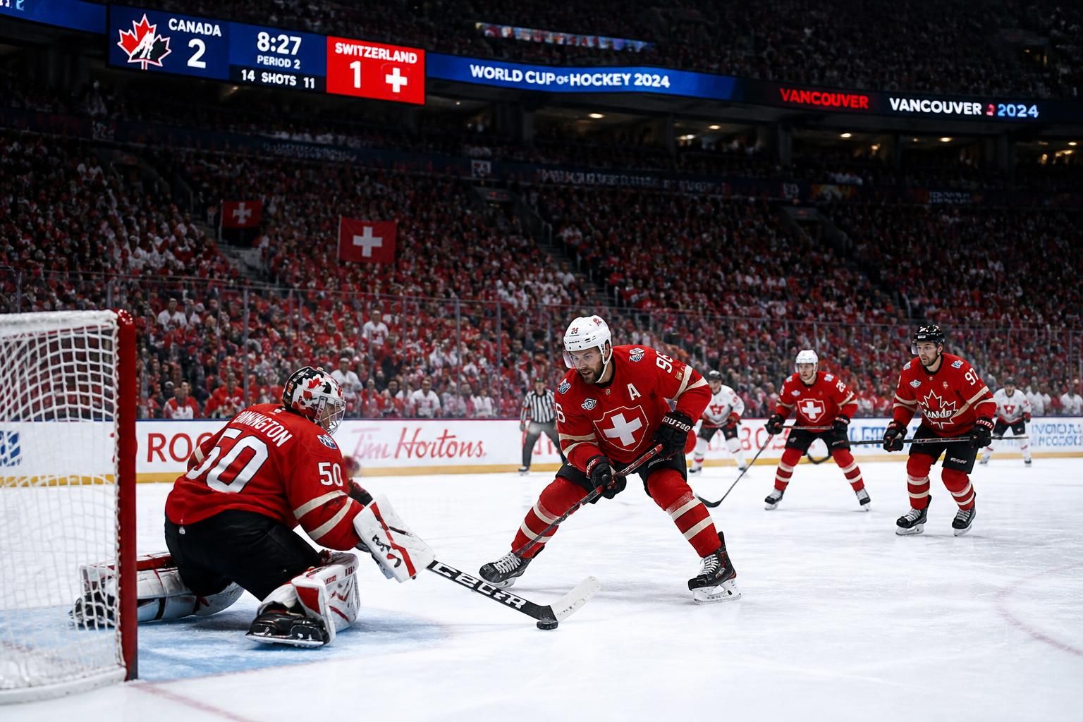 suivez en direct depuis vancouver le match palpitant de la coupe du monde entre la suisse et le canada. tous les moments clés et analyses en temps réel.