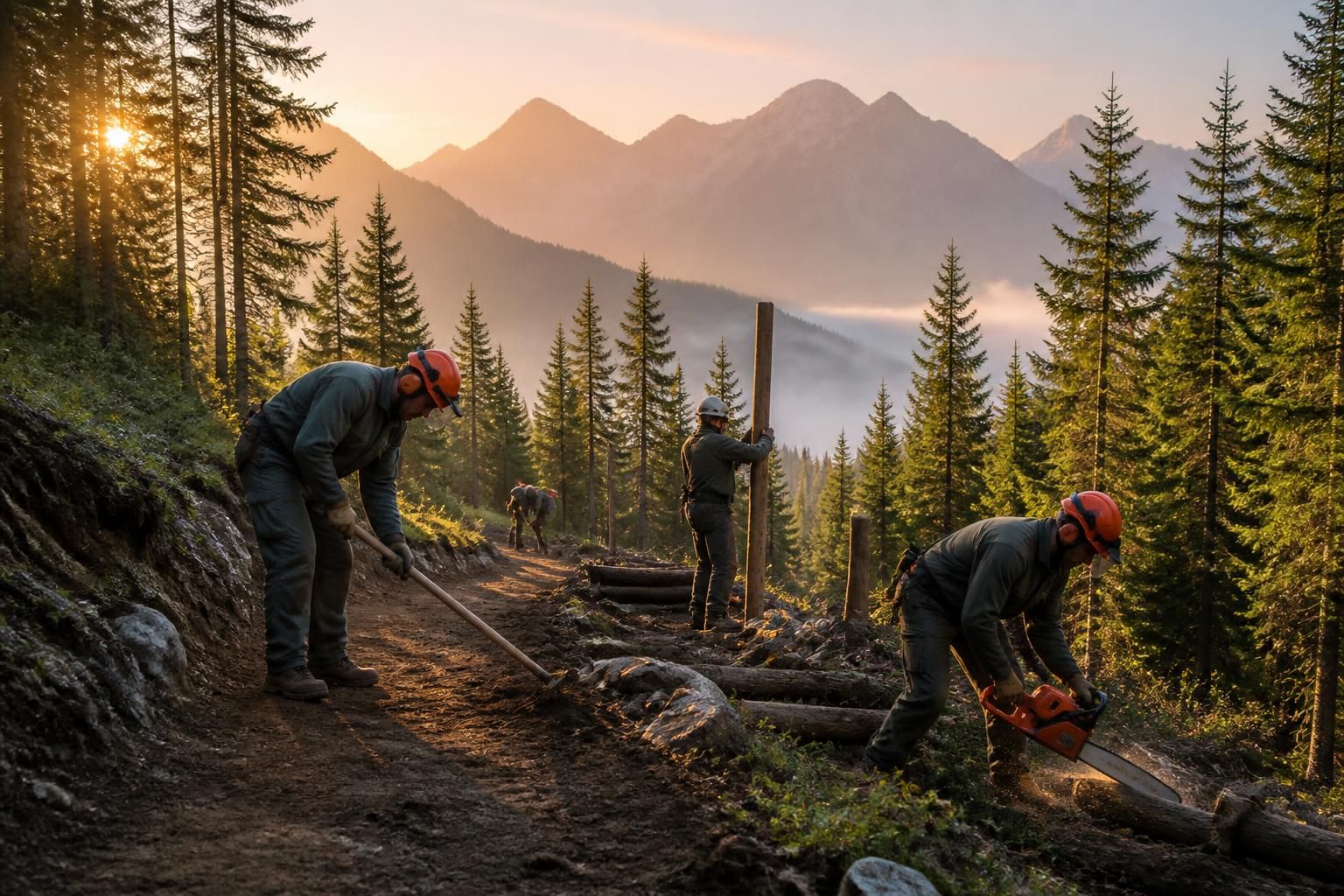 découvrez le travail rigoureux et passionné des ouvriers de l’onf qui préparent les sentiers avant l’arrivée des randonneurs. une immersion exclusive au cœur de la montagne pour un séjour inoubliable.