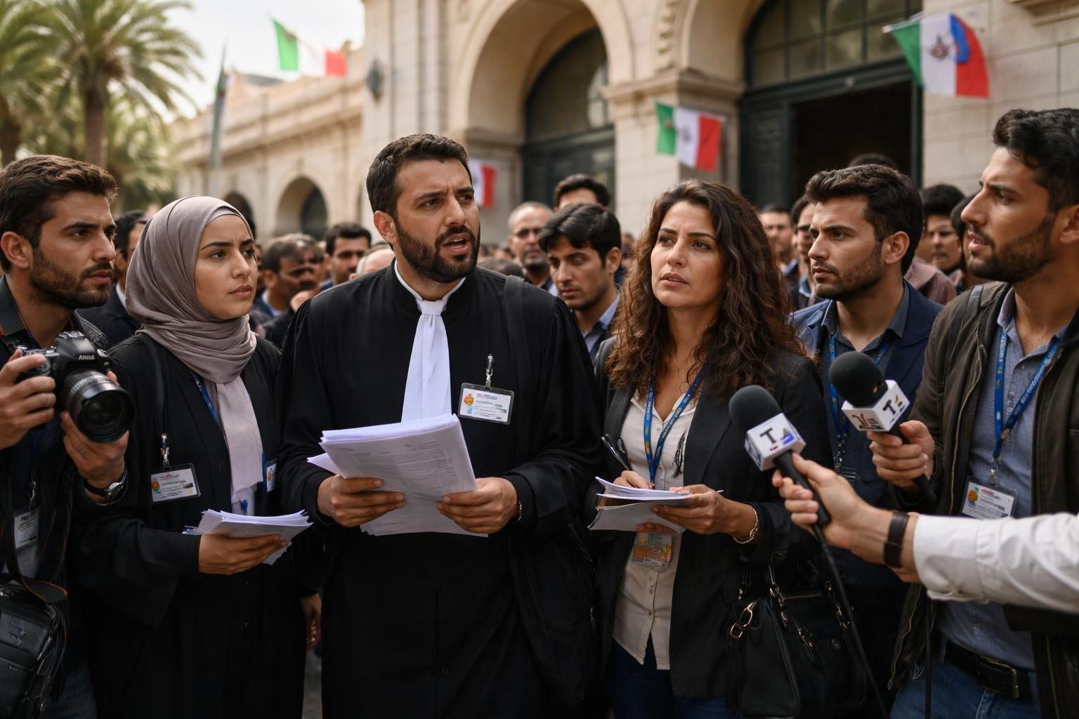 mobilisation intense des avocats et journalistes d’agen en soutien à christophe gleizes, détenu en algérie, pour obtenir sa libération rapide.
