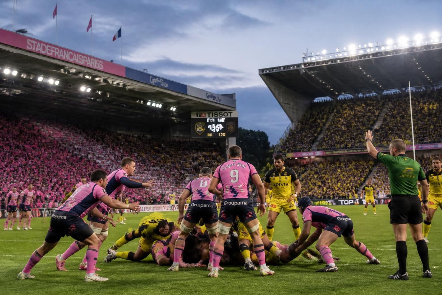 suivez en direct le match décisif du barrage top 14 entre stade français et la rochelle sur rmc sport. ne ratez aucune action de ce duel intense pour la qualification.