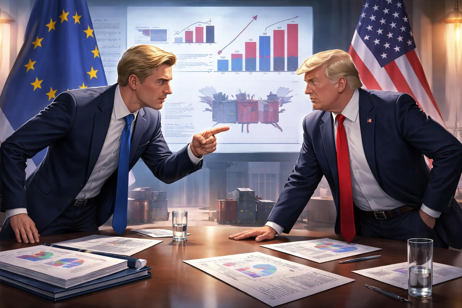 découvrez la réaction rapide de l'union européenne face aux menaces tarifaires de donald trump concernant les droits de douane américains.