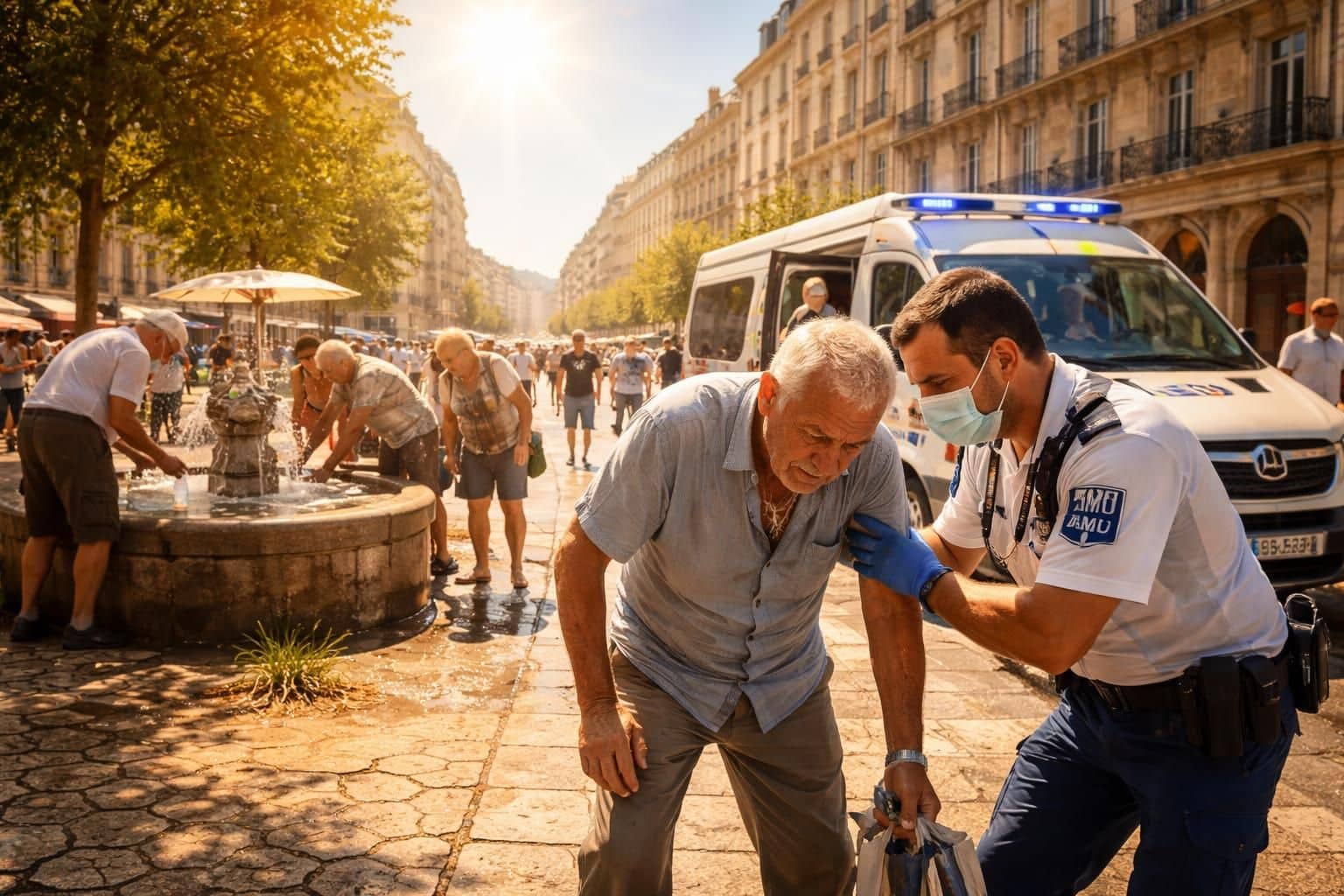 suivez en direct le bilan alarmant de la canicule selon santé publique france, qui dénombre près de 1000 décès supplémentaires depuis mercredi.