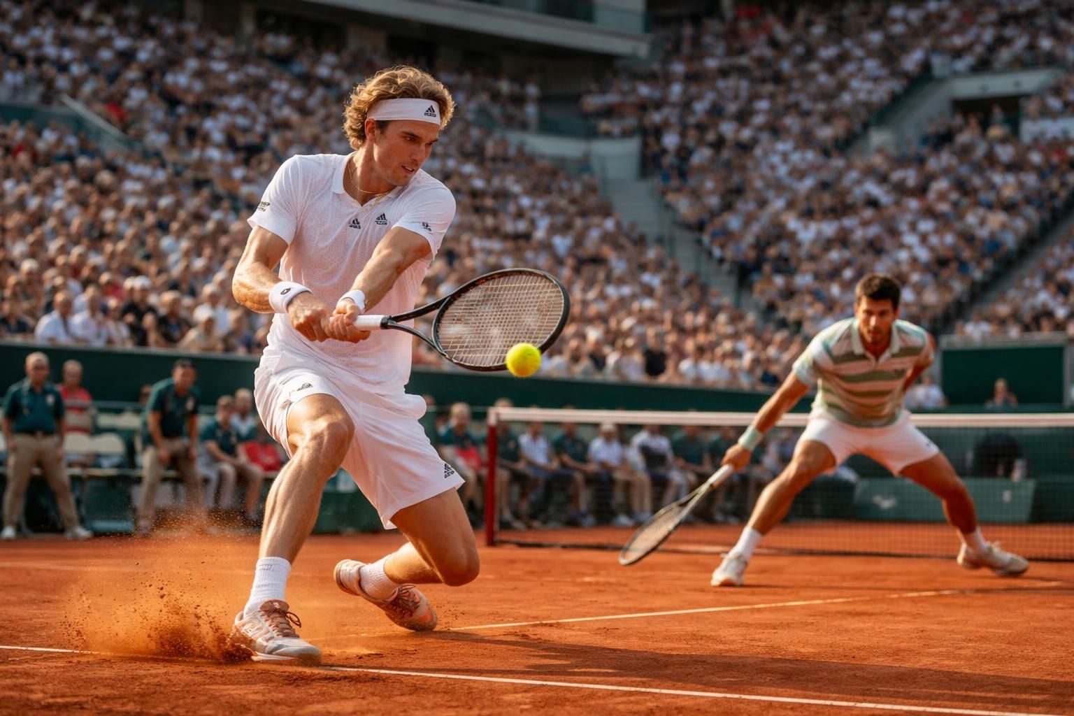 suivez en direct la finale de roland-garros entre alexander zverev et flavio cobolli, avec zverev à un set de remporter son premier titre en grand chelem.