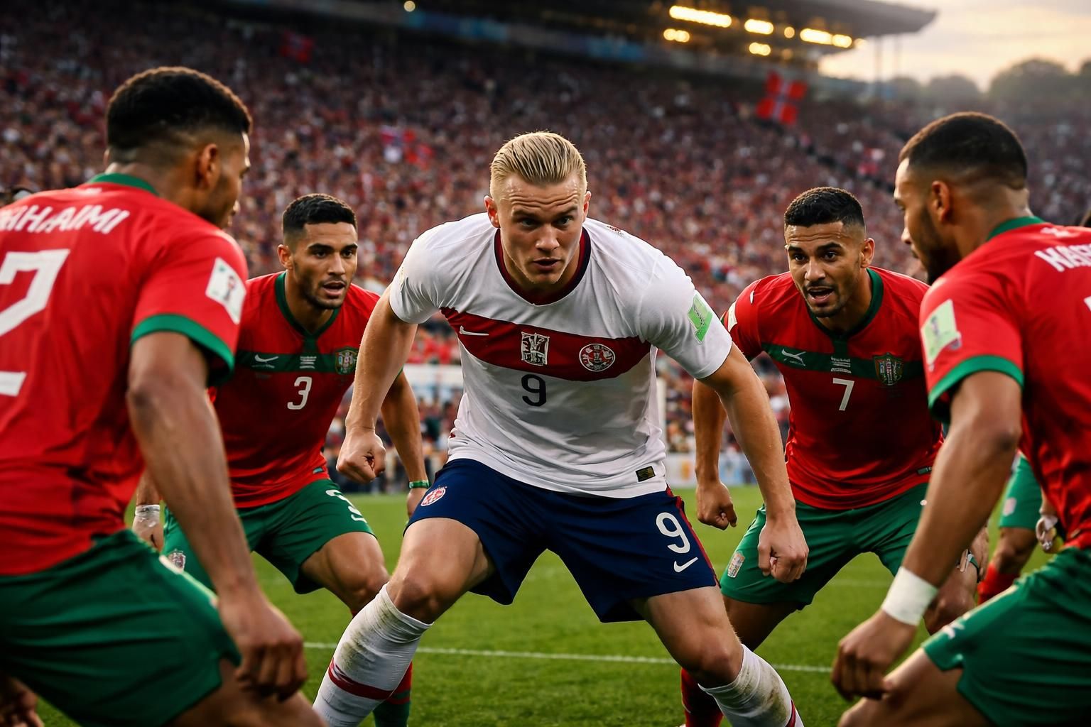 suivez en direct le match maroc vs norvège avec erling haaland affrontant les lions de l’atlas avant le coup d’envoi du mondial. analyse, enjeux et live.