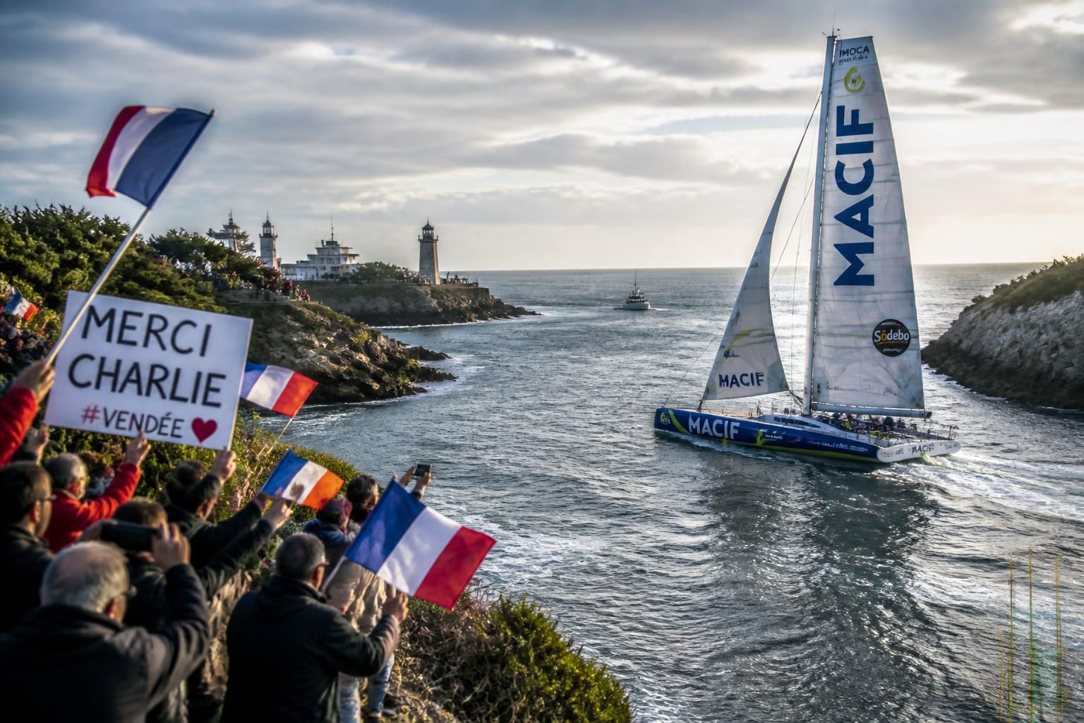 suivez en direct la remontée triomphale du chenal par le vainqueur de la vendée arctique et assistez à l'hommage vibrant rendu à charlie dalin sur france 3 régions.