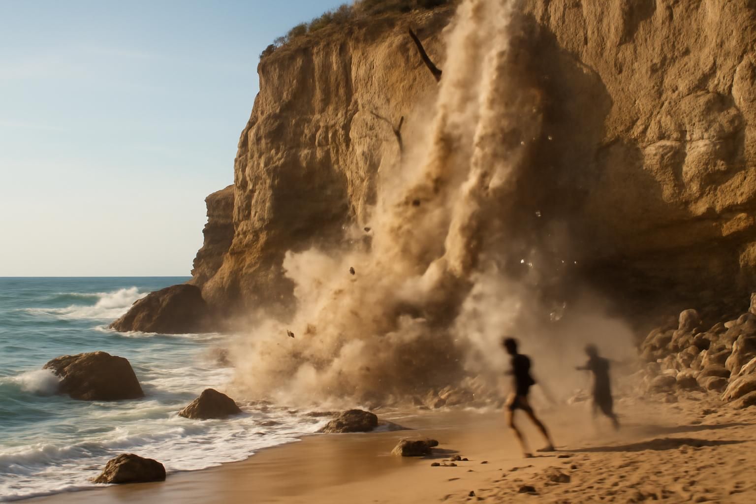 un pan de falaise s'est effondré brutalement près d'une plage à biarritz, deux personnes sont portées disparues. suivez les dernières informations sur cet événement dramatique.