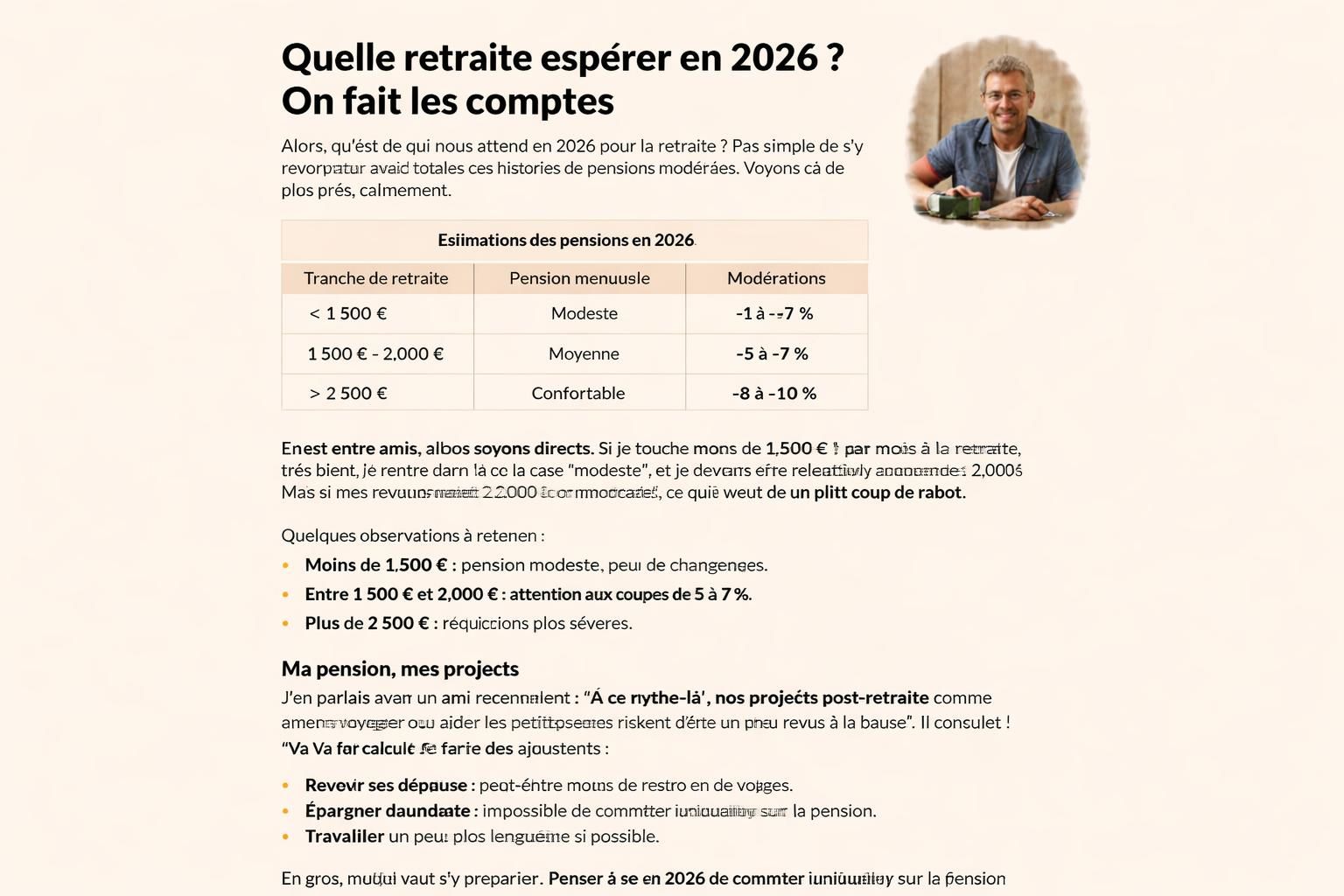 en 2026, découvrez si votre pension de retraite vous classe parmi les retraités les plus modestes et informez-vous sur les aides disponibles pour améliorer votre qualité de vie.