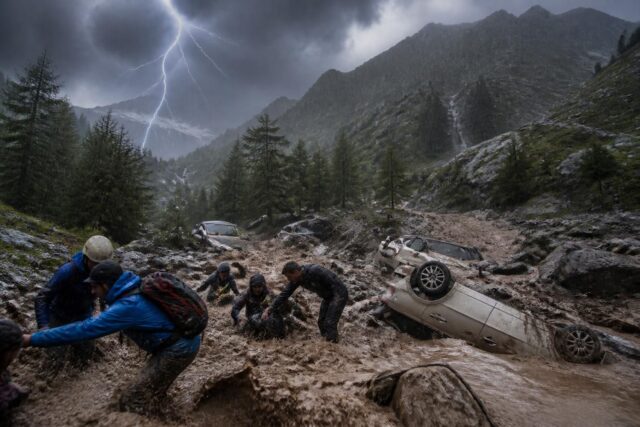 En-images-Orage-violent-a-La-Berarde-–-coulees-de-boue-spectaculaires-voitures-emportees-et-randonneurs-pieges-640x427 En direct : la France sous l'emprise d'une canicule persistante, 8ᵉ jour de la vague de chaleur en zone orange