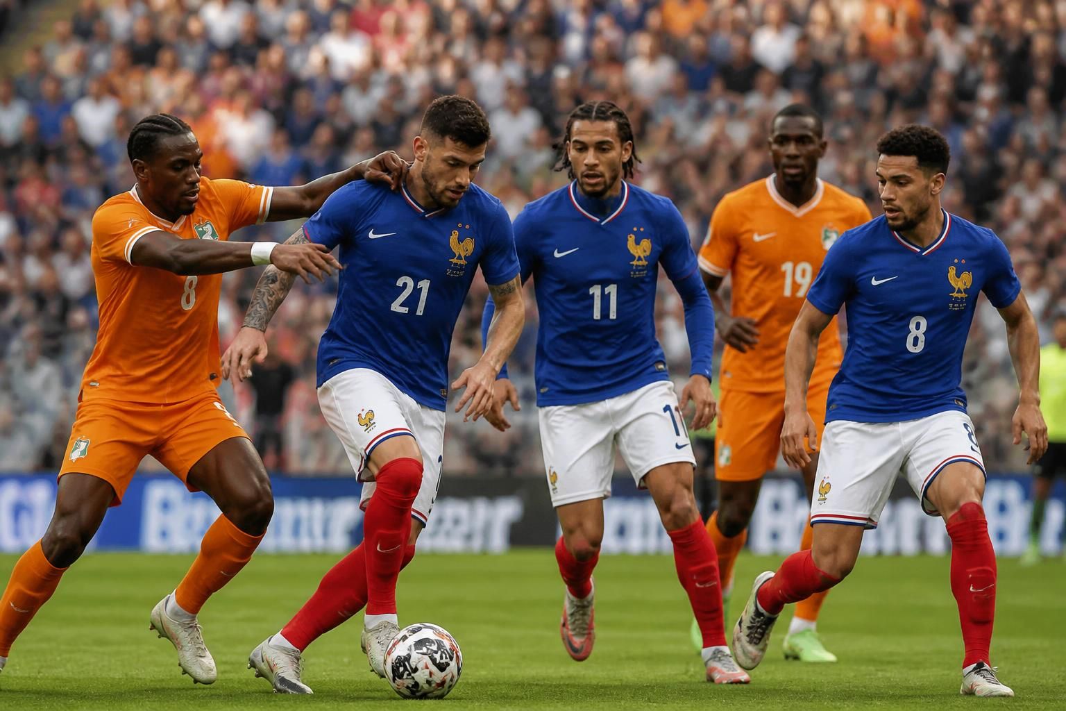 analyse du match amical entre l'équipe de france et la côte d'ivoire, avec les entrées remarquées d'hernandez, barcola et zaïre-emery, et un aperçu des performances des bleus face à une opposition solide.