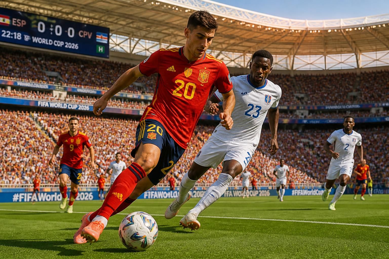 revivez le duel passionnant espagne vs cap-vert dans le groupe h de la coupe du monde 2026, où le roi de l'europe fait son grand retour sur la scène mondiale.