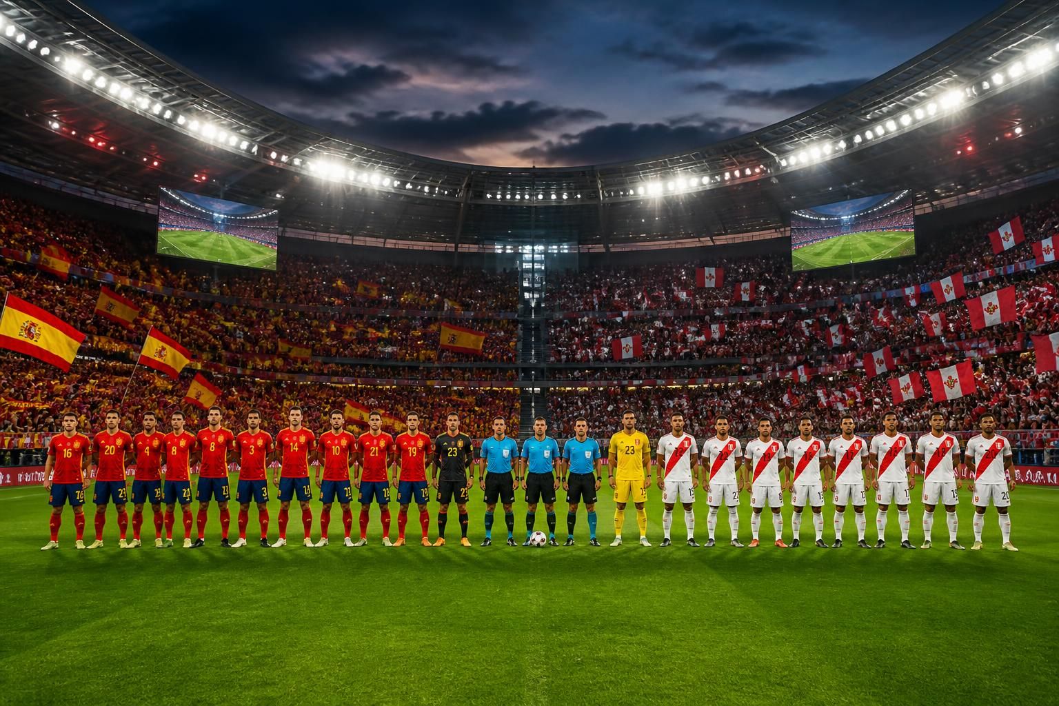 espagne vs pérou : retrouvez les compositions officielles des équipes et toutes les infos pour suivre en direct le dernier match amical avant la coupe du monde 2026.