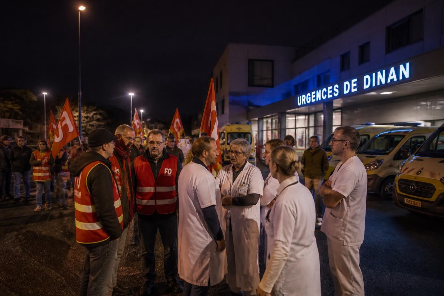 fo critique vivement le projet mal préparé et manifeste son opposition à la fermeture nocturne des urgences de dinan, soulignant les risques pour la santé publique.