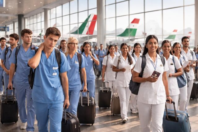 Face-a-la-fuite-de-ses-infirmiers-lItalie-mise-sur-le-recrutement-en-Inde-pour-renforcer-son-personnel-soignant-640x427 Israël redessine son paysage professionnel : les travailleur·ses étranger·es prennent la relève des Palestinien·nes