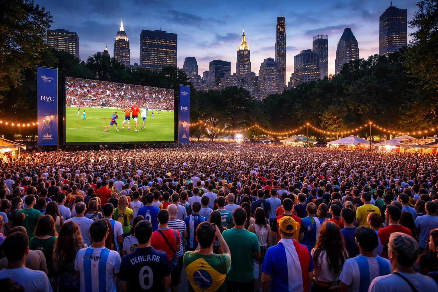 assistez à la finale de la coupe du monde lors d'une projection géante gratuite organisée par zohran mamdani, maire de new york, accueillant jusqu'à 50 000 spectateurs pour un événement unique et festif.