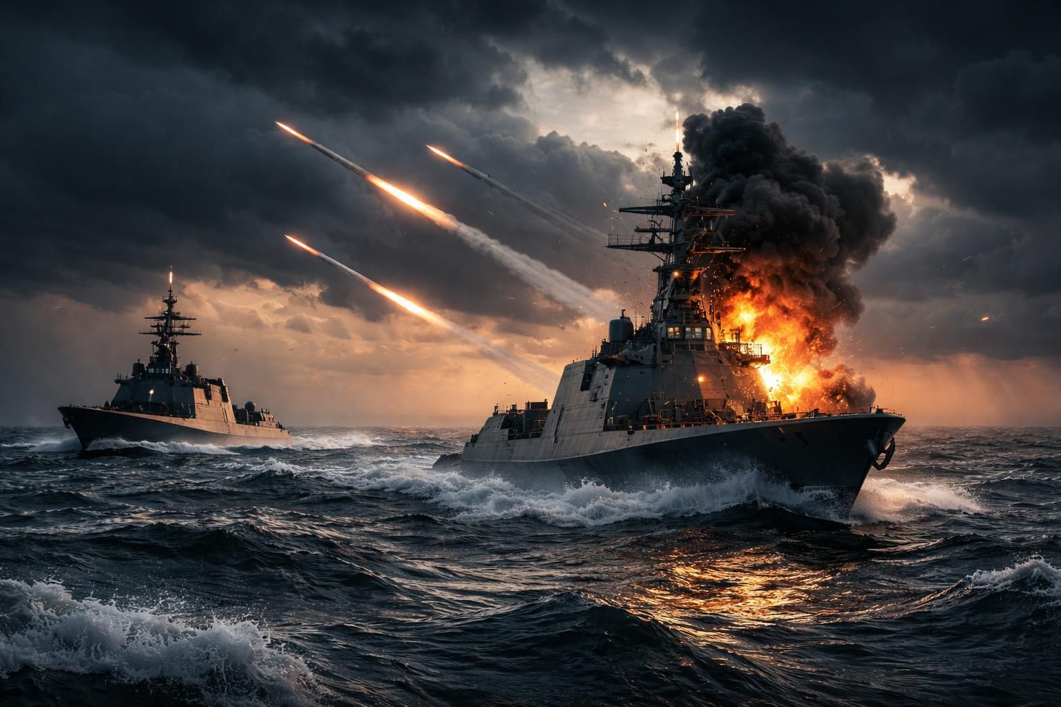 flash info : l'armée iranienne annonce le lancement de missiles d'avertissement contre deux navires américains en mer d'oman, intensifiant le conflit au moyen-orient.