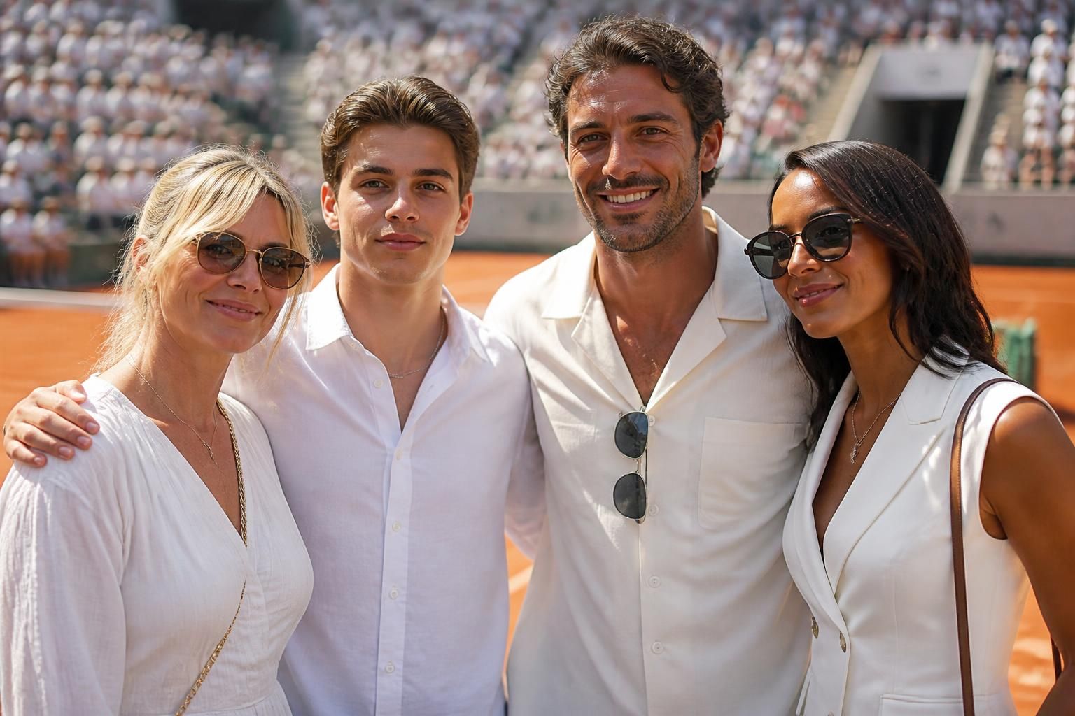 découvrez les moments exclusifs où flavie flament et son fils enzo castaldi, jérémy frérot et shy'm brillent lors de roland-garros. photos inédites des célébrités qui illuminent le tournoi.