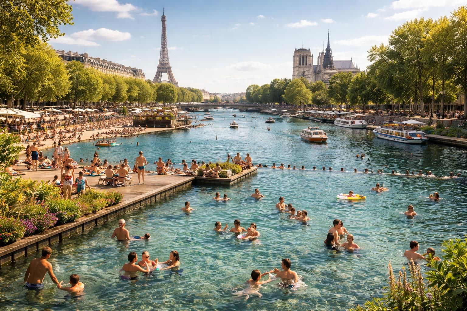 découvrez comment paris et lyon revitalisent leurs cours d'eau, fleuves, canaux et rivières pour offrir à leurs habitants la possibilité de se baigner en plein centre-ville, alliant nature et urbanité.