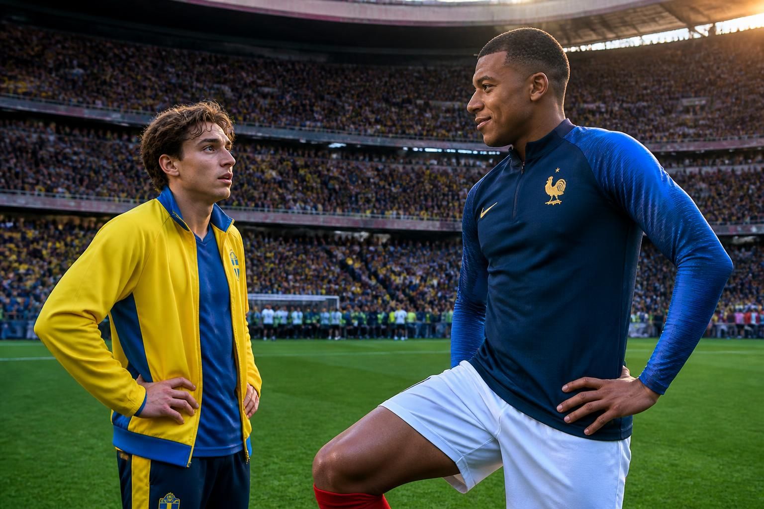 lors des 16e de finale de la coupe du monde, armand duplantis, impressionné et légèrement intimidé par mbappé, mise malgré tout sur une victoire surprise de la suède face à la france.