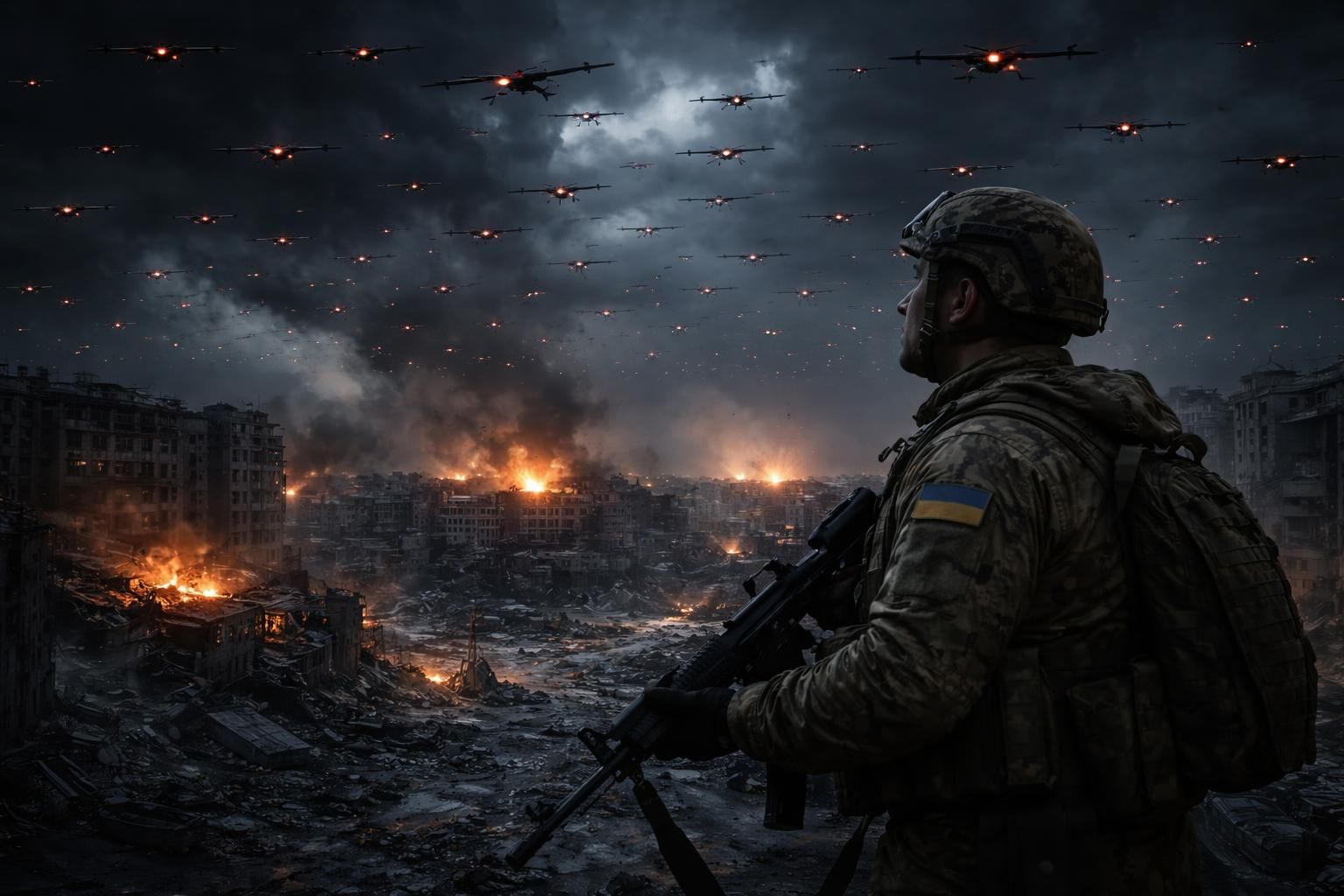 suivez en direct l'actualité de la guerre en ukraine : déploiement d'une centaine de drones russes cette nuit et un mort signalé dans le nord-est du pays.