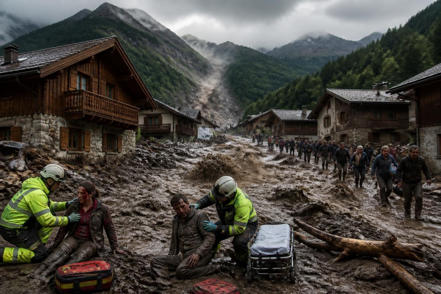 une coulée de boue impressionnante frappe un village en haute-savoie, causant deux blessés et l'évacuation d'une vingtaine d'habitants pour garantir leur sécurité.