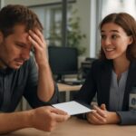 un homme escroque son assurance, puis avoue finalement la fraude et rembourse intégralement, après avoir découvert une vérité révélée par une employée.