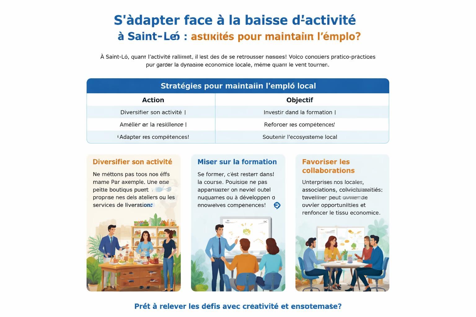 découvrez l'initiative pour l’emploi à saint-lô, une démarche innovante visant à s’adapter face à la baisse d’activité afin de poursuivre efficacement ses missions et soutenir le tissu local.
