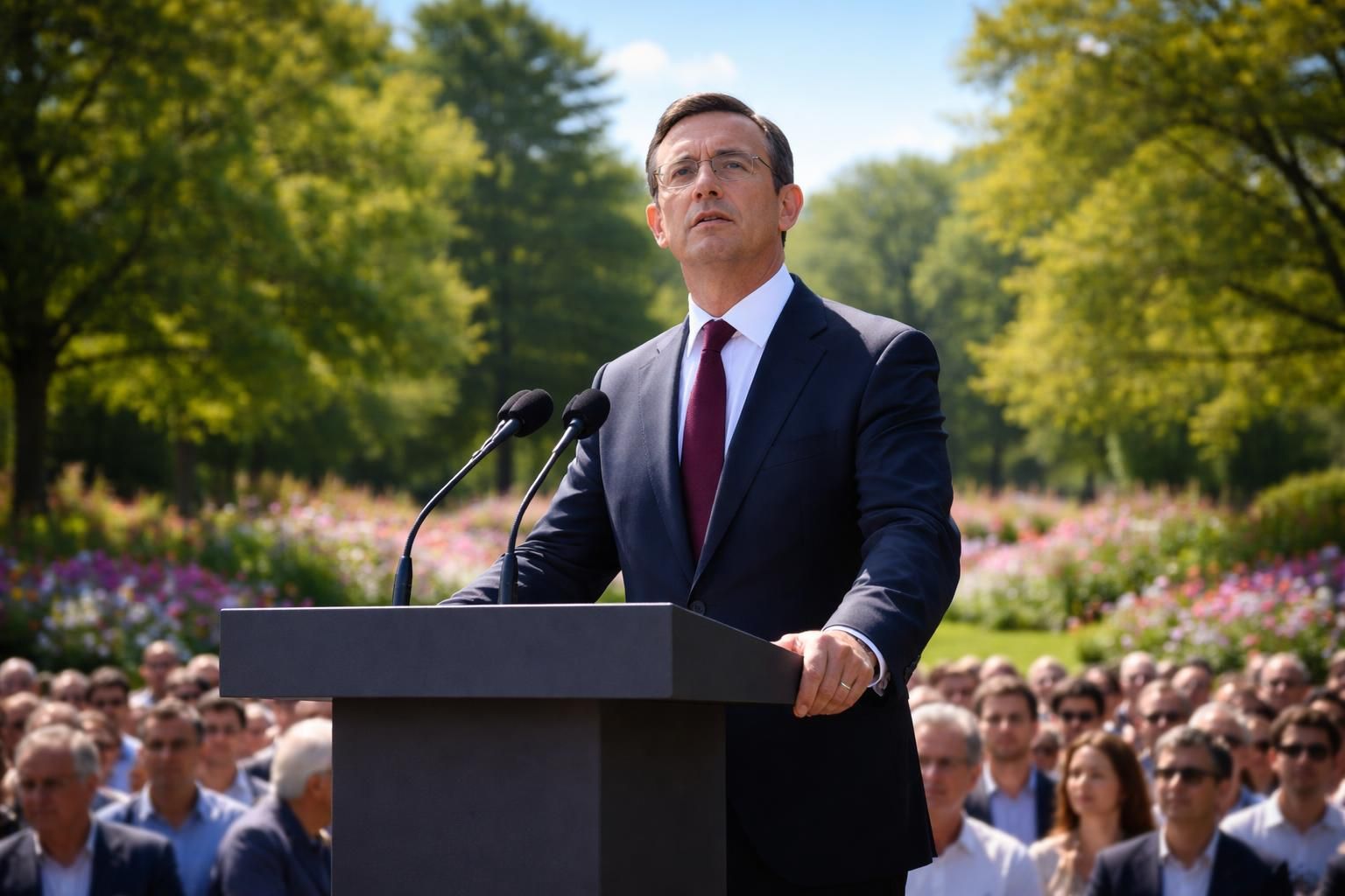 bruno retailleau affirme sa détermination à remporter la présidence de l’élysée lors d'un discours passionné au parc floral de vincennes, promettant la victoire à ses soutiens.