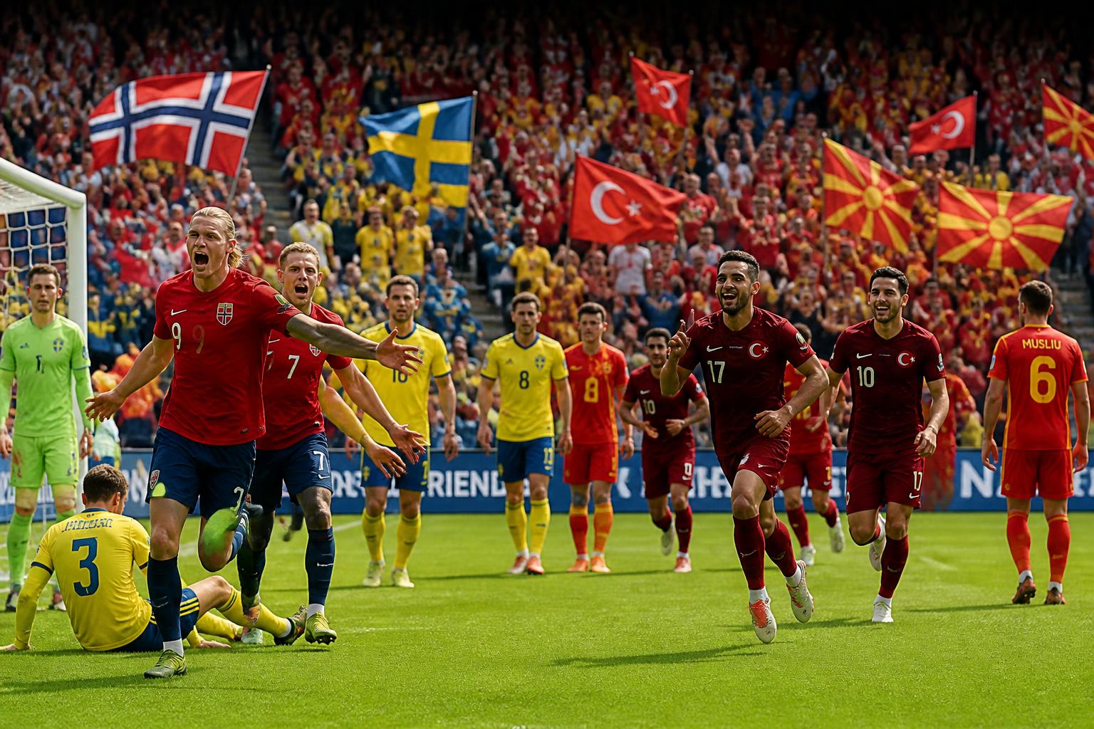 découvrez comment la norvège domine la suède et comment la turquie s'impose facilement face à la macédoine du nord lors des récents matchs amicaux, avec l'analyse complète sur circus daily.