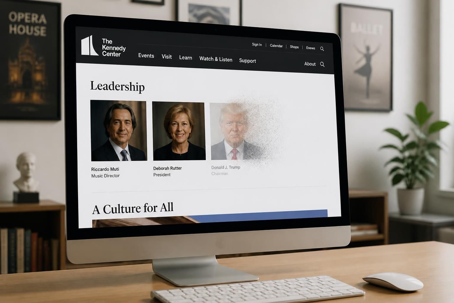 le kennedy center supprime toute mention de donald trump de son site officiel, suscitant de nombreuses réactions et interrogations.