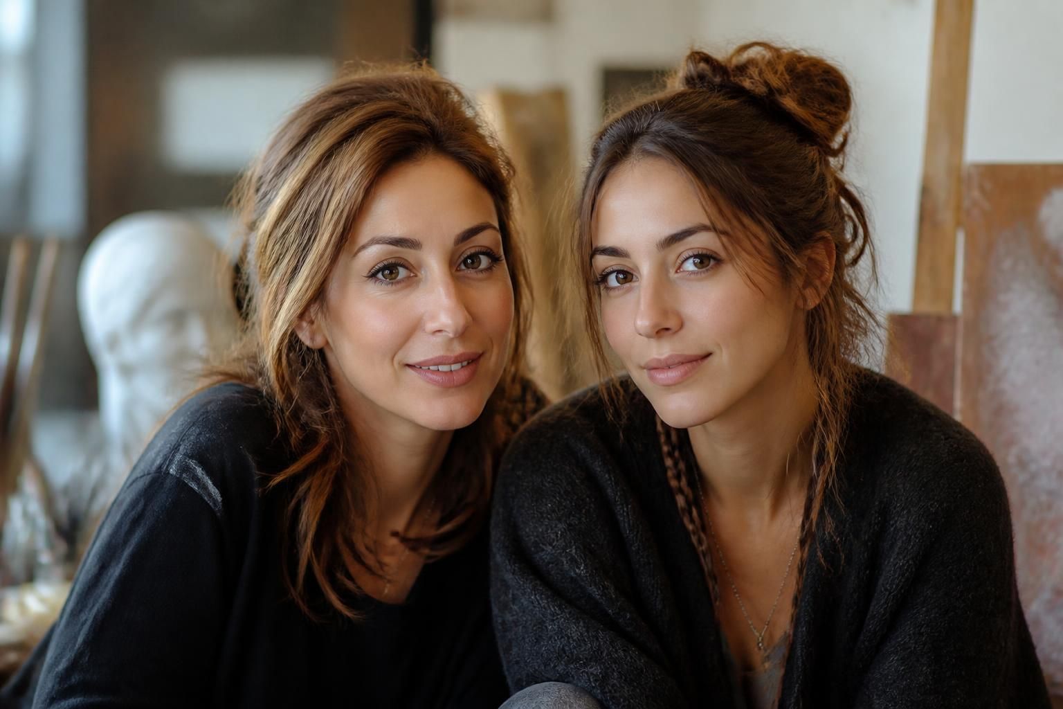 découvrez louma, la petite sœur artiste de léa salamé, au visage étonnamment similaire, dans un portrait touchant et captivant.