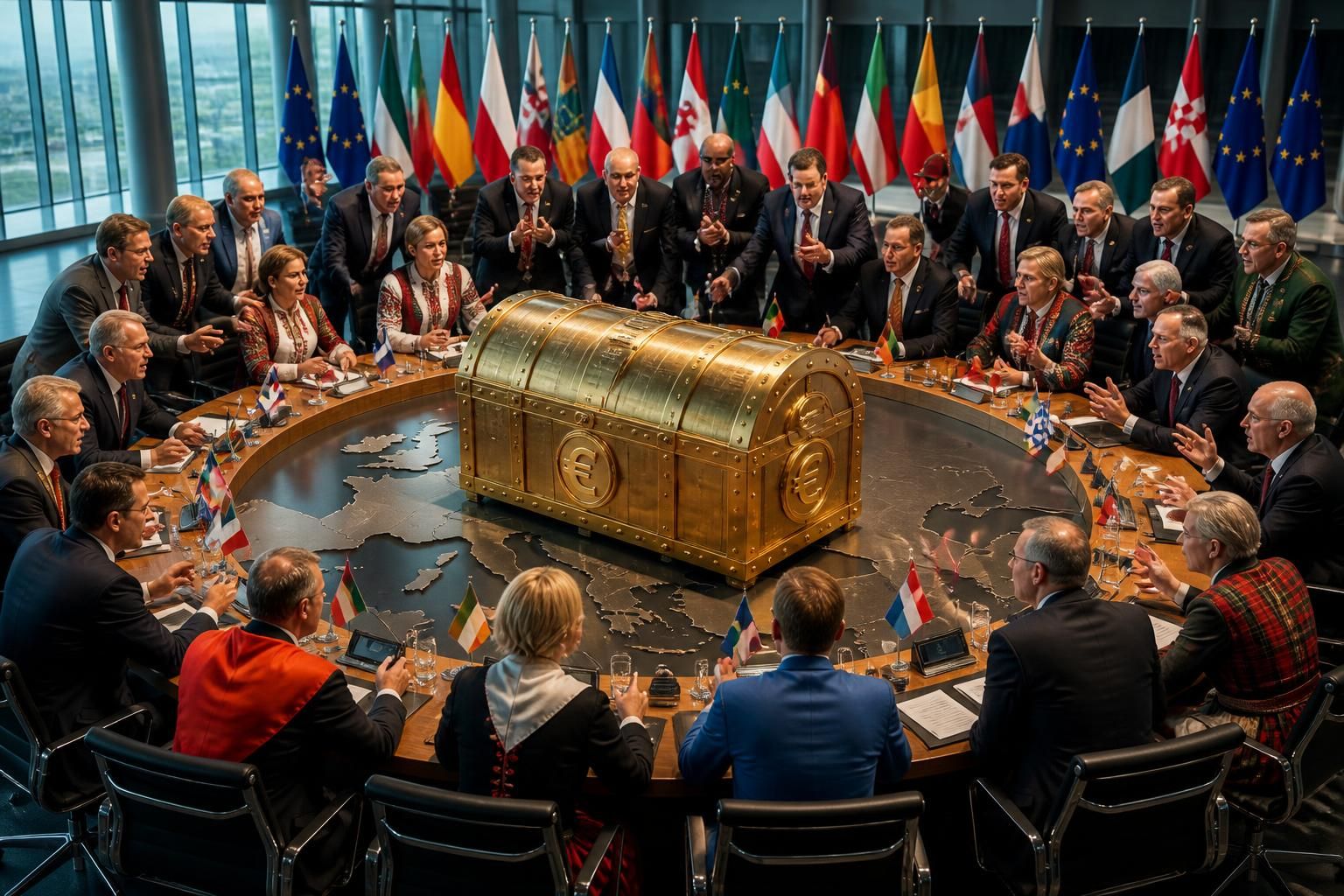 découvrez comment les chefs d'état des 27 pays de l'union européenne s'affrontent dans une négociation intense autour du méga-budget européen, analysé par yahoo finance france.